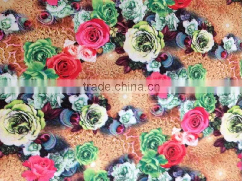 Polyester Knit Air Layer Printed Fabric