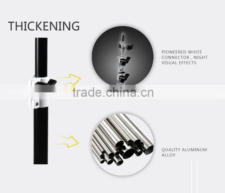 Background heavy duty ground light stand with white connector