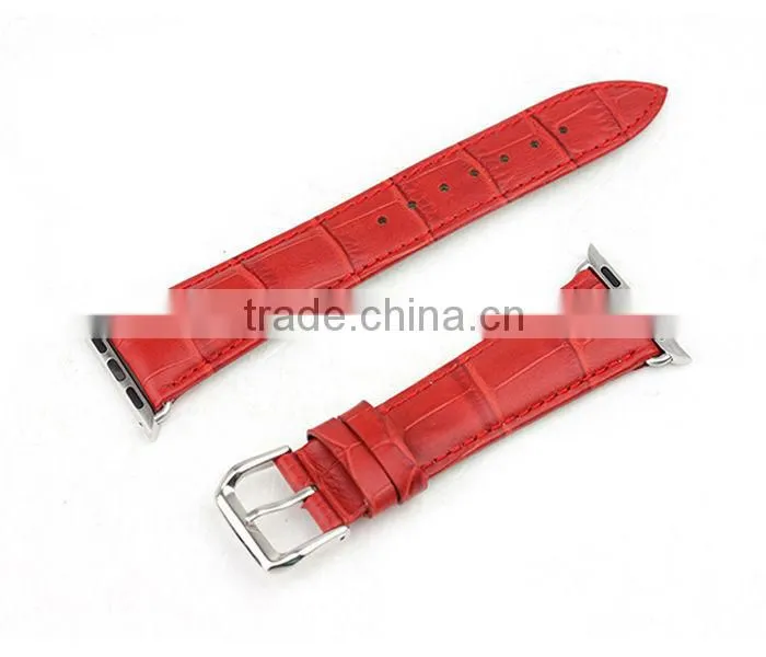 100% Genuine Crocodile Alligator Leather Wrist Watch Straps for Apple Watch