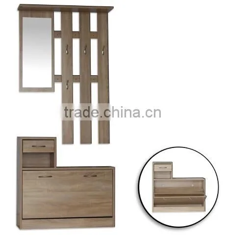 The latest Country style modern wooden shoe cabinet for hallways