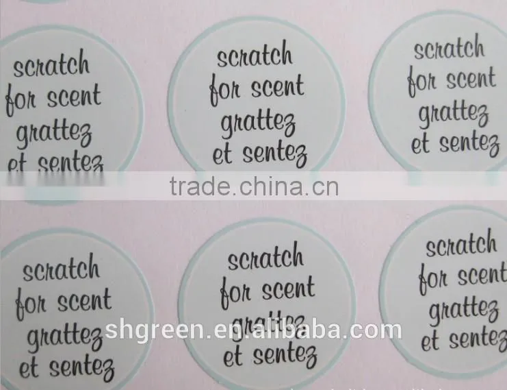 Colorful size sticker for garment