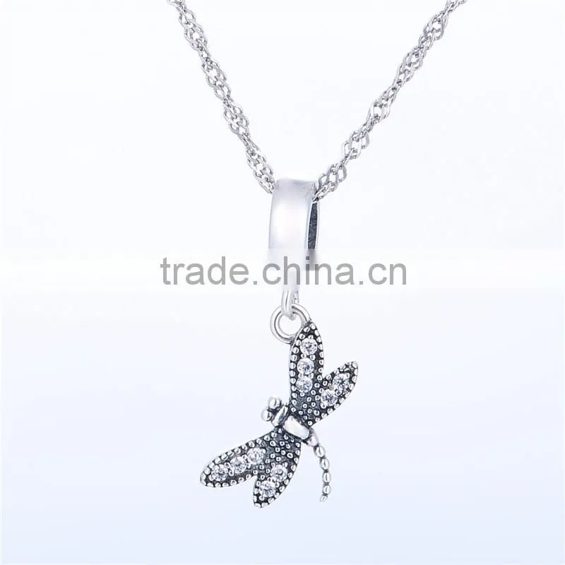 S169 Globalwin Brand 925 Jewelry Wholesale Dragonfly Pendant Sterling Silver