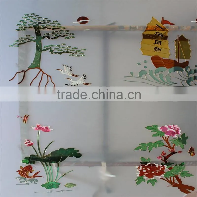 hot selling silkscreen painted glass for home decoration