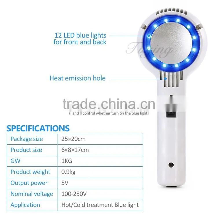 Facial beauty machine LED Hot And Cold Hammer for skin care