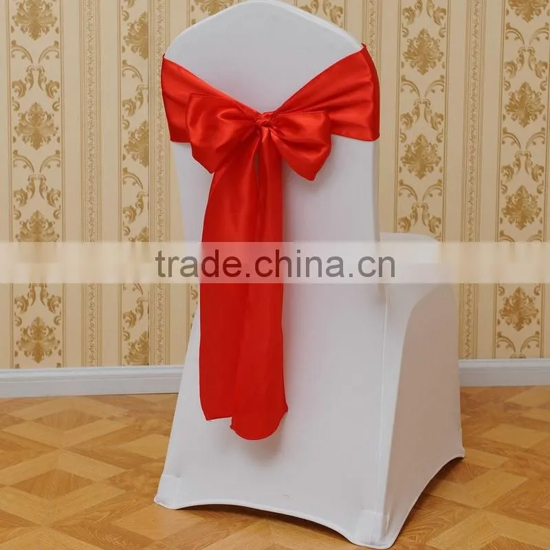wholesale red color satin chair sashes for weddings