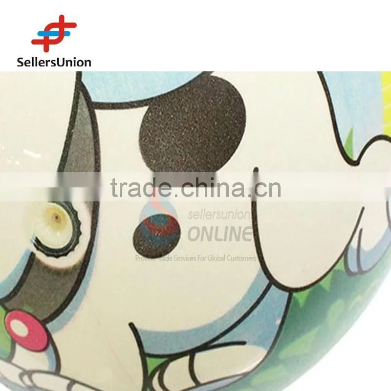 No. 1 yiwu agent Cheap durable cute dog pattern inflatable wholesale beach ball PVC toy ball 22cm