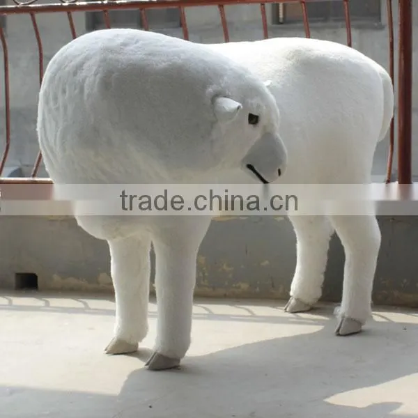 real fur life size unstuffed peluche toys animals plush toy goat