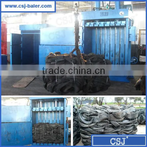 Wholesales CE support waste tyre press machine hydraulic tire baler machine