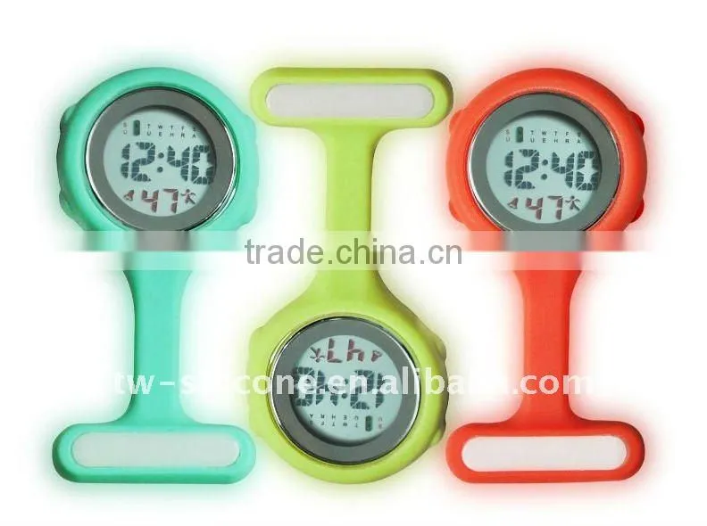 colorful silicon rubber nurse watch