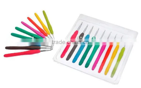 Hot sale tpr thermoplastic rubber crochet hook , crochet hook set, manufacturer of crochet hook