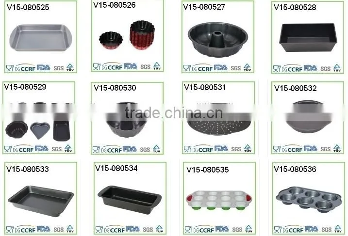 pancake baking pan/carbon steel non-stick sheet pan/baking tray with 18 cavities