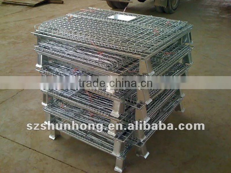 Convenient used warehouse storage mesh cage