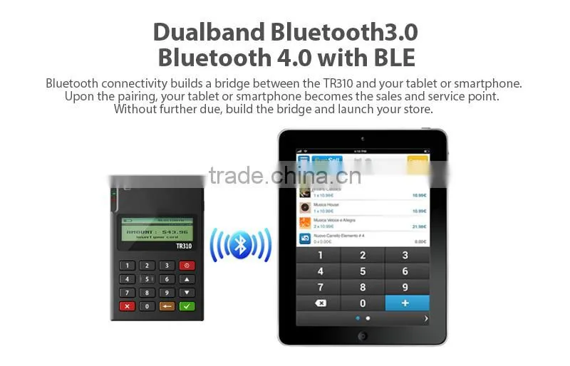 EMV PCI bluetooth mpos with pinpad