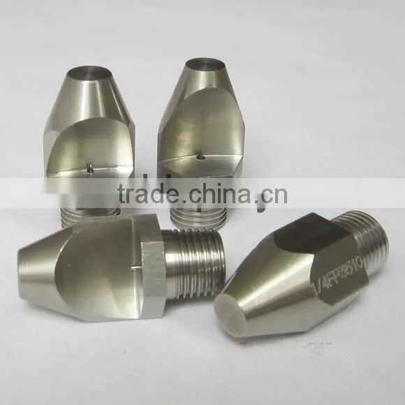 V shaped high impact narrow angle flat fan spray nozzle