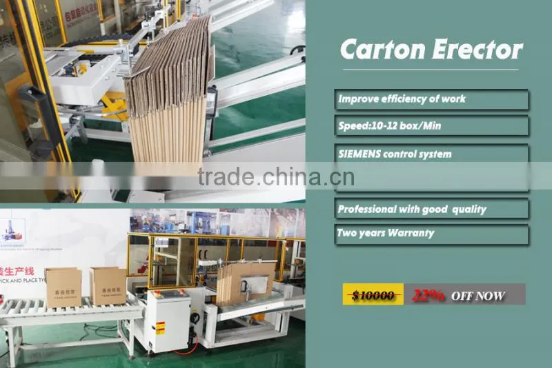 Good quality Automatic carton erector machine with siemens control system