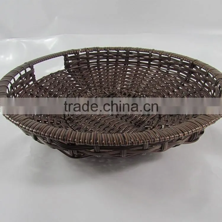 S&D High quality material supermarket display basket/woven basket fruit vegetable display rack