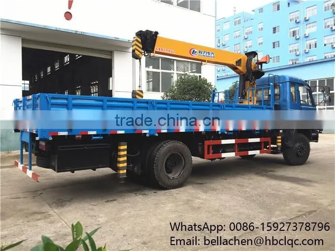 8 tons telescopic boom truck mounted crane