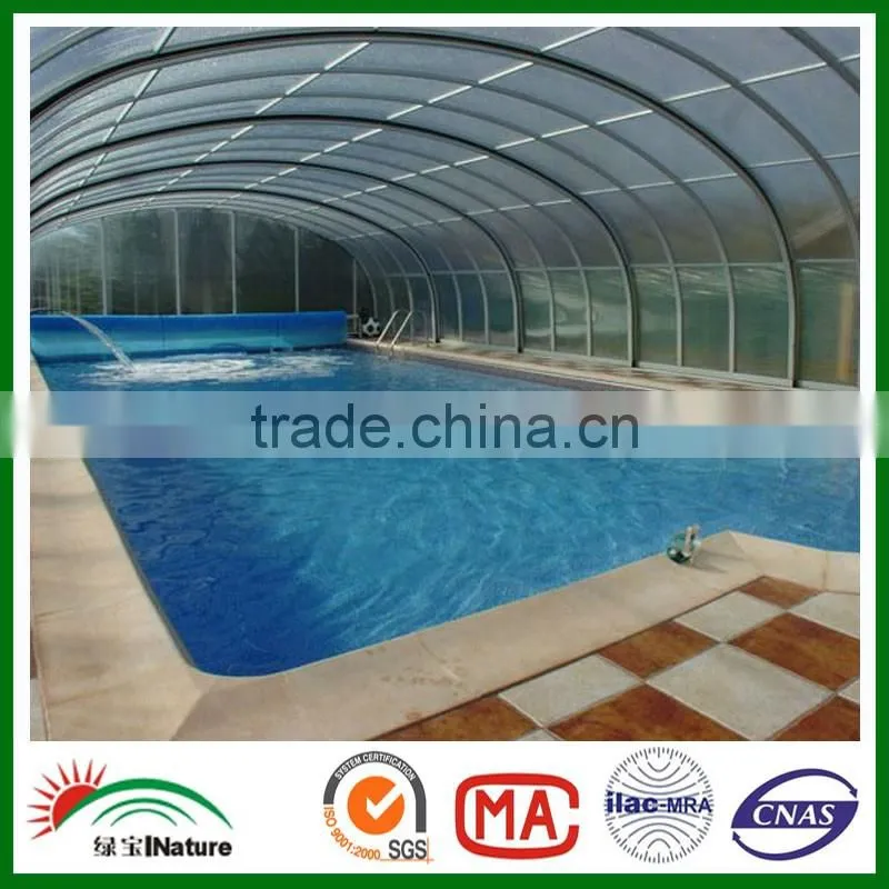 1.5mm clear polycarbonate Solid Sheet 1220*2440mm plastic sheets for swimming pool cover