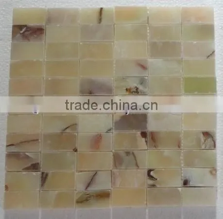 NEW COMMING 2017 NEW PRICE LIGHT GREEN ONYX MOSAIC TILES COLLECTIONS