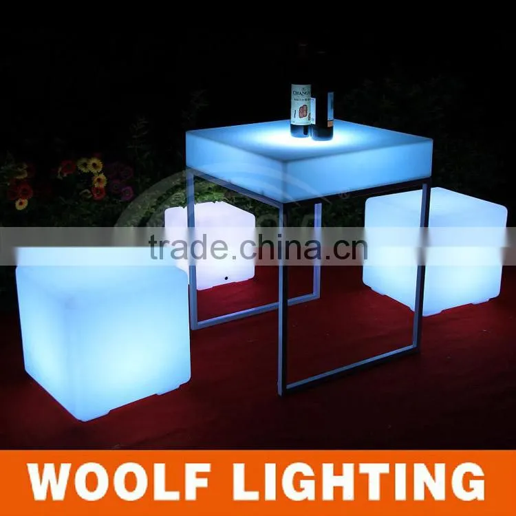 Colors Change led ktv party Furniture modern dinner cute led dinner table