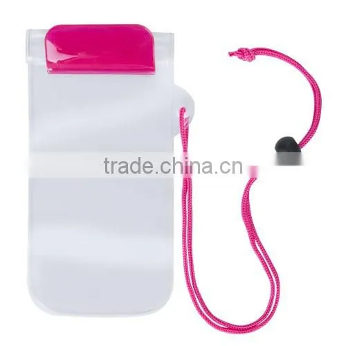 Waterproof beach purse with head string waterproof phone bag