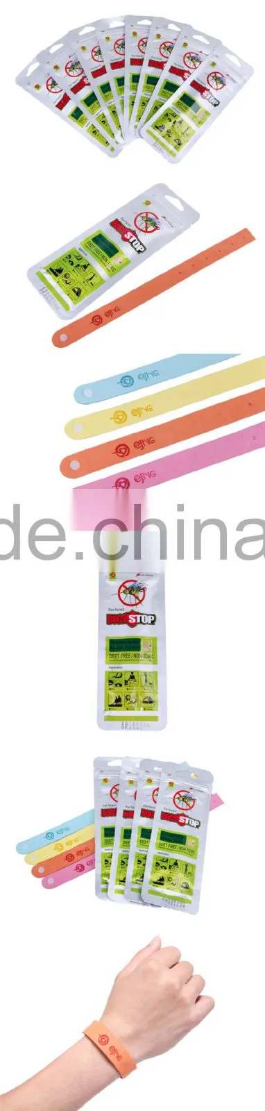 J217 popular wholesale easy Mosquito repellent custom wristbands