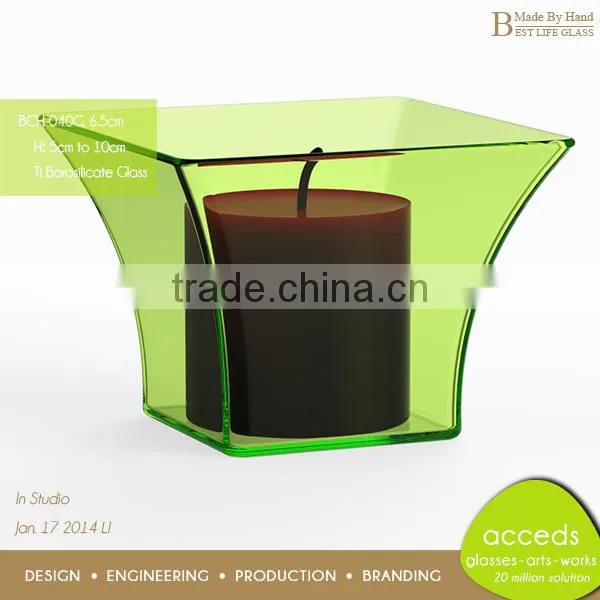 OEM/ODM Cheap Novelty Borosilicate Glass Tea Light Candle Holder