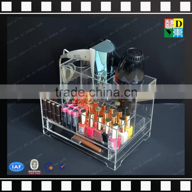 Multiple PMMA draws organizer acrylic makeup cosmetic organizer with dividers from shenzhen yidong