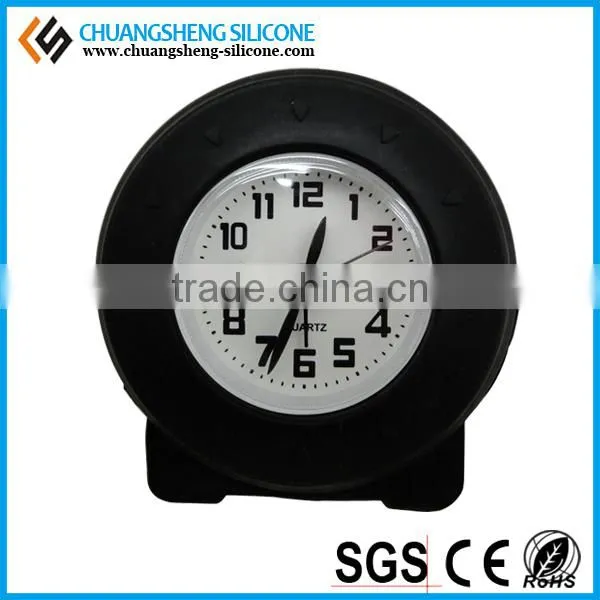 candy color desktop clock, sun shape clocks, silicone table clock
