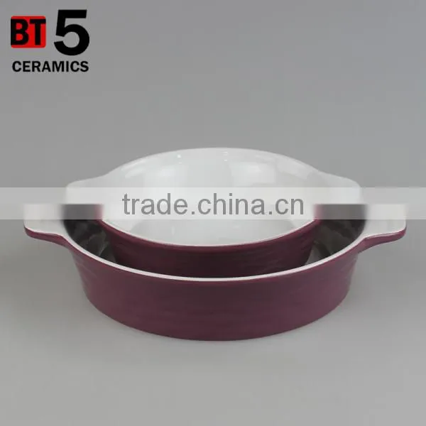 BT5-SD08,09 stonware color oval gratin dish