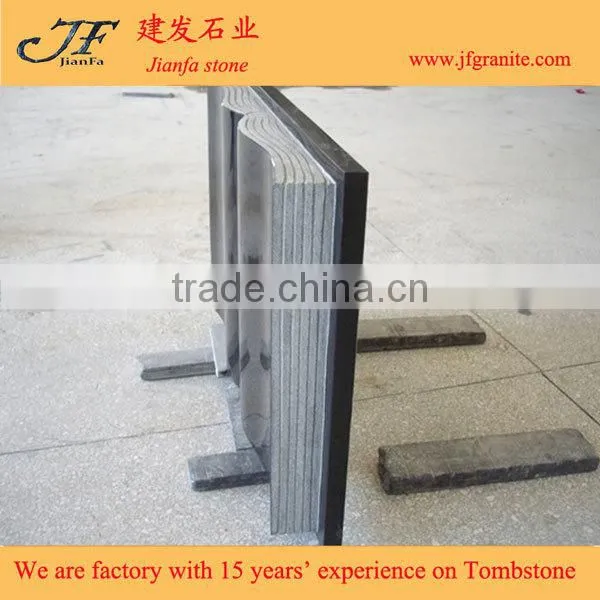 Flated Chinese Shanxi Absolute Black Granite Bible Headstones