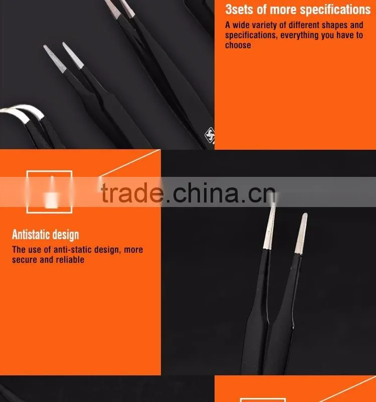 Professional Sharp Nose Anti-Static Stainless Steel Tweezer