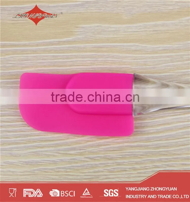 baking supplies silicone bowl scraper with plastic handle