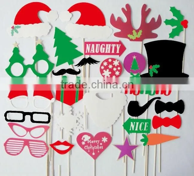 Newest DIY 58pcs Photo Props Wedding Christmas Decoration Photo Booth Props Fun Party Favor