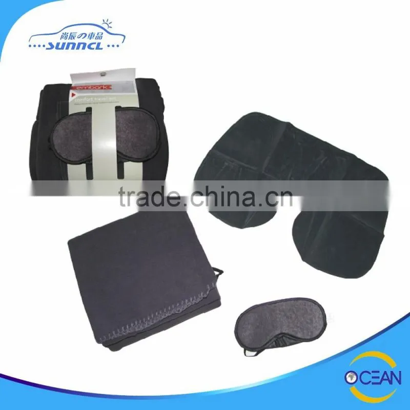 The Kit Inflatable Travel Neck Pillow with Pillow Cushion and Eye Mask