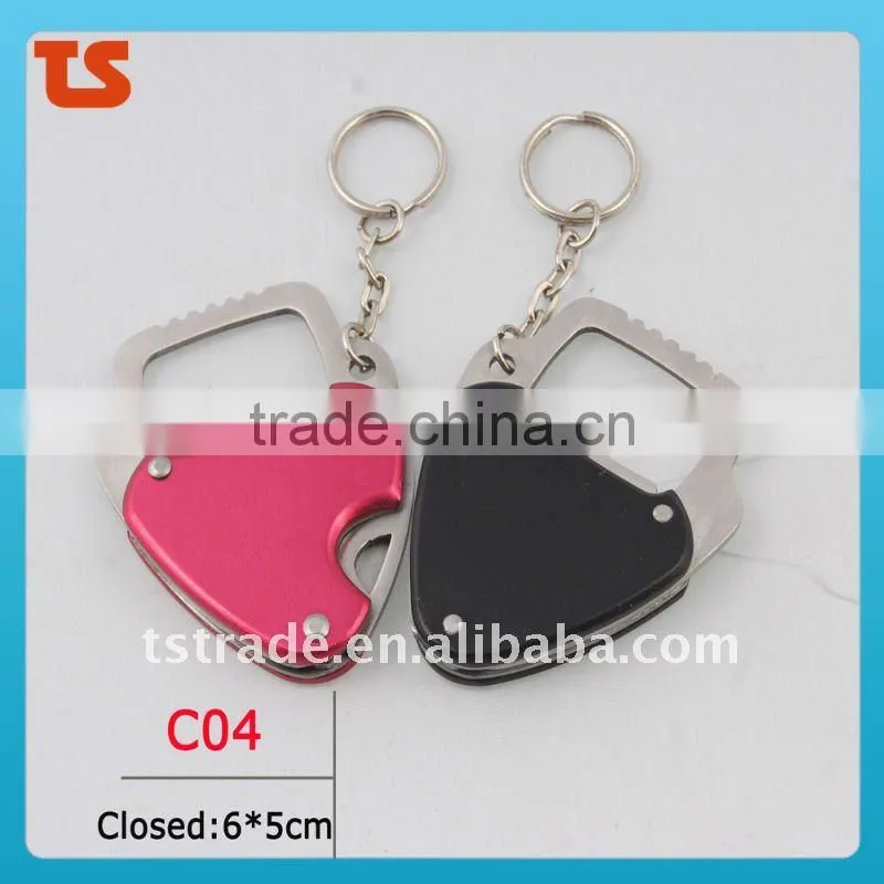 2014 Cute design metal alloy love couple keychain knife (B01)Gifts knifeSmall knife promotion kinfe popular