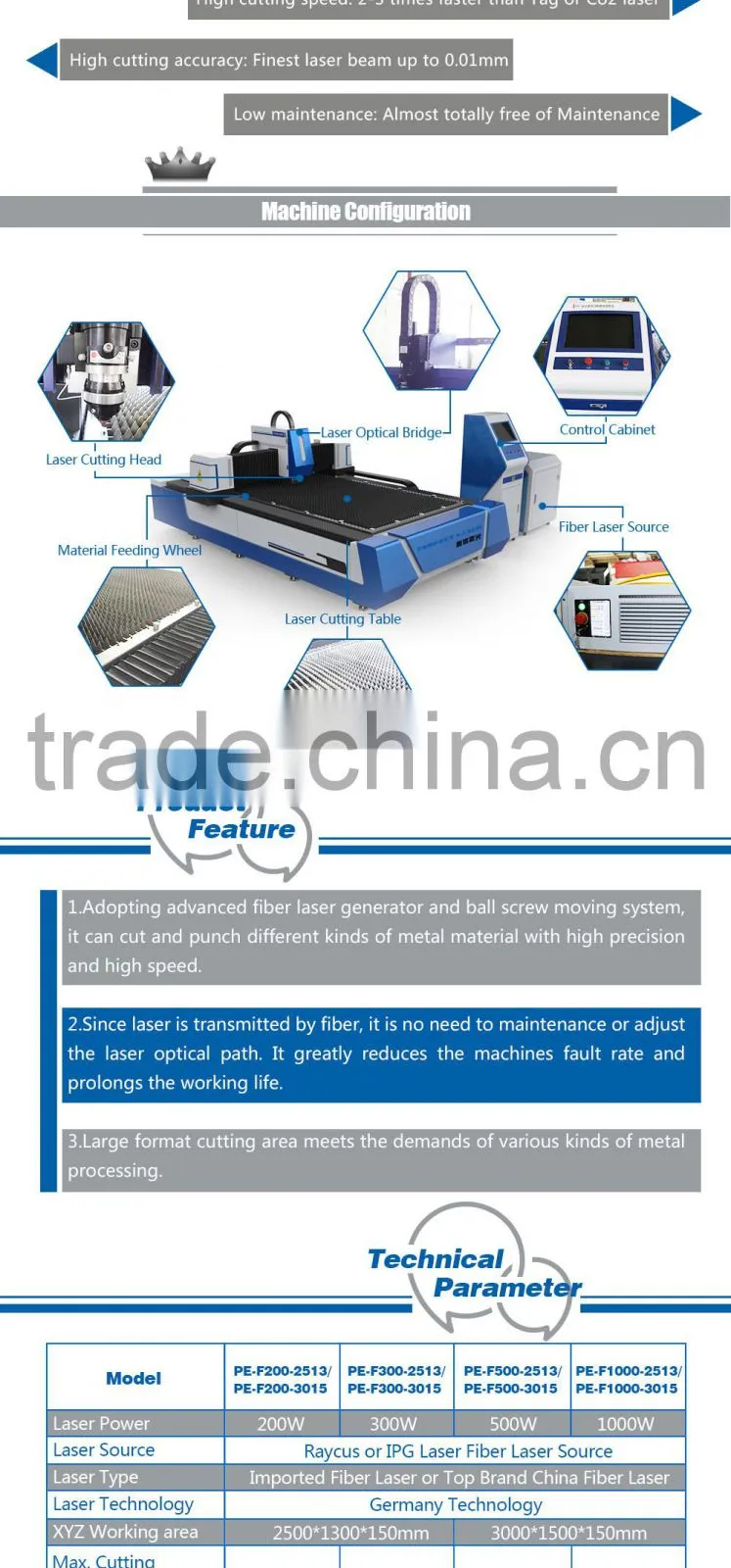 metal fridge magnet laser cutting machine 300W