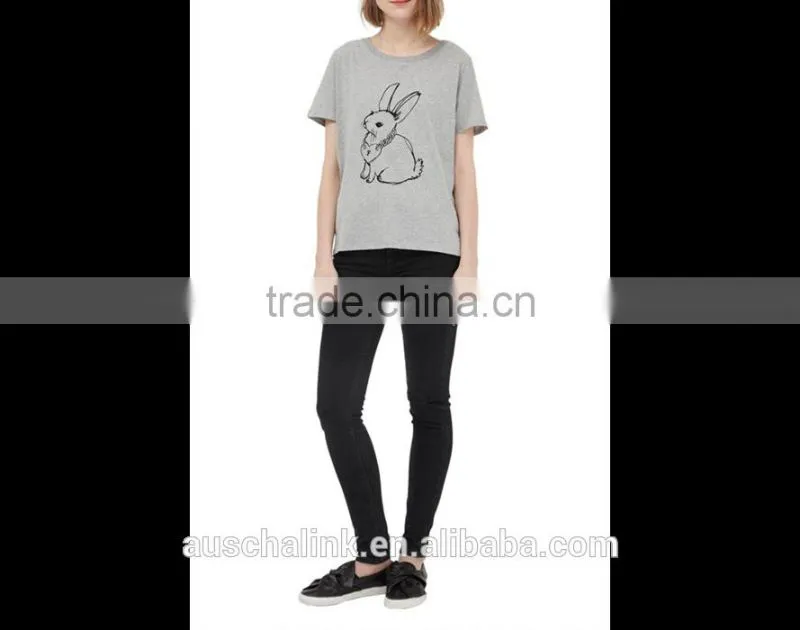 brand round collar lovely gym running t-shirts for girls