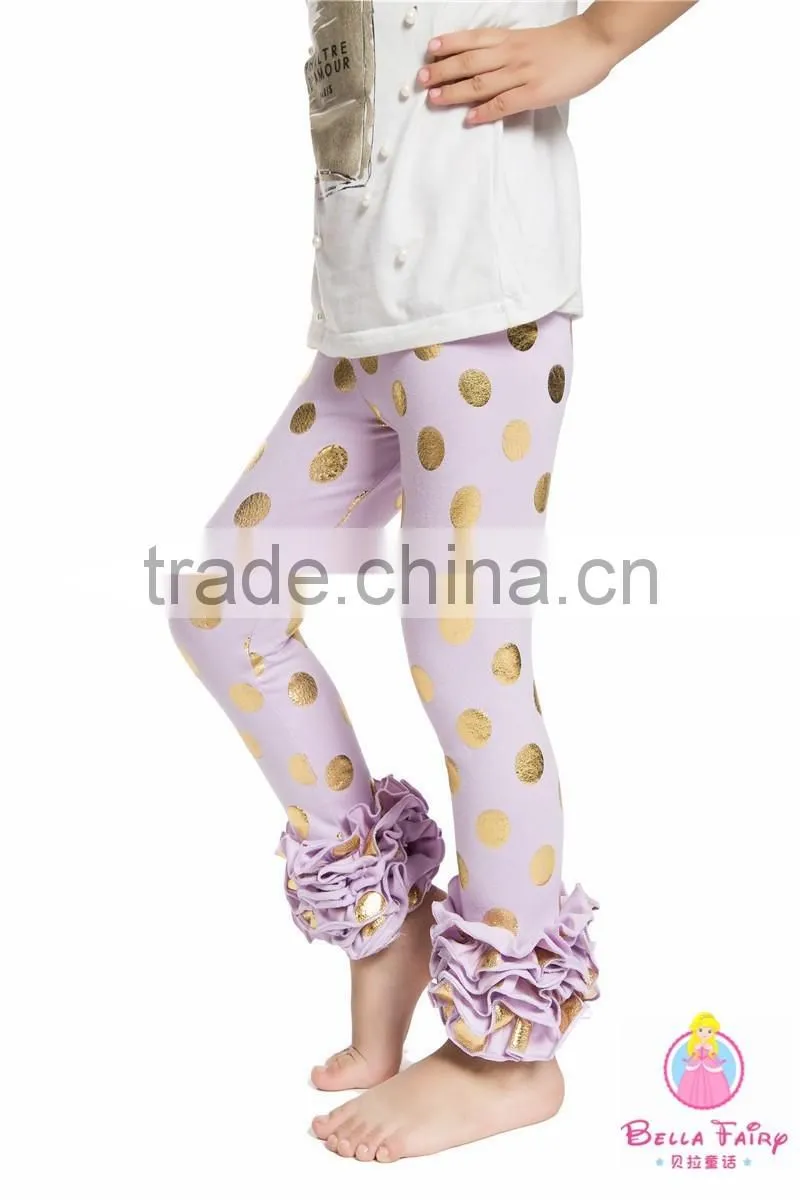Wholesale kids ruffles pants baby girl ruffle pants