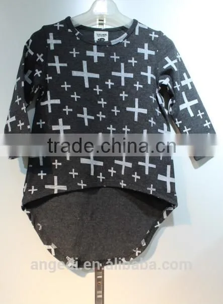 95% cotton and 5% spandex custom printed fashionable baby shirt