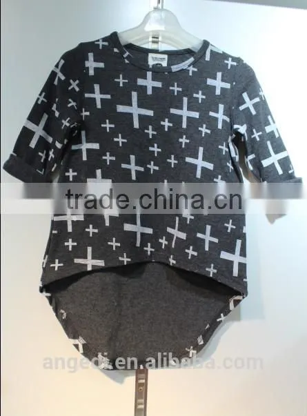 95% cotton and 5% spandex custom printed fashionable baby shirt
