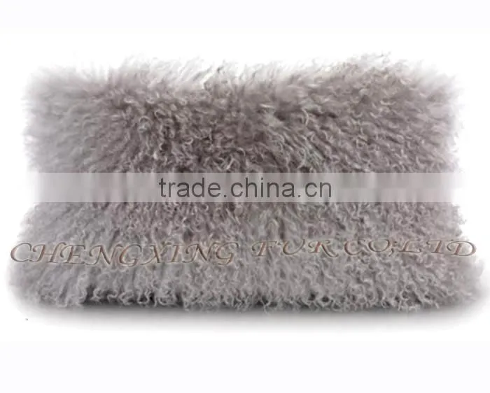 CX-D-01 Genuine Mongolian Lamb Fur Cushion Covers/ Pillow