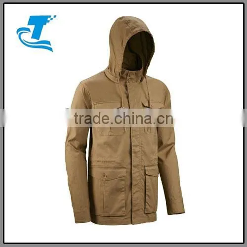 New Fashion Men Jacket Khaki Windbreaker