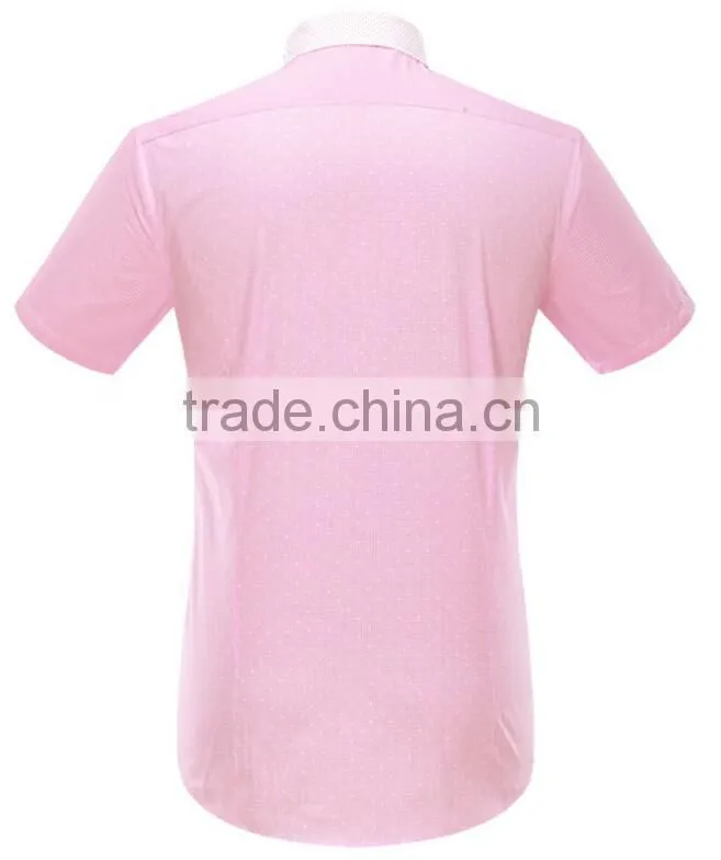 2017 new dot jacquard short sleeves summer formal men shirts