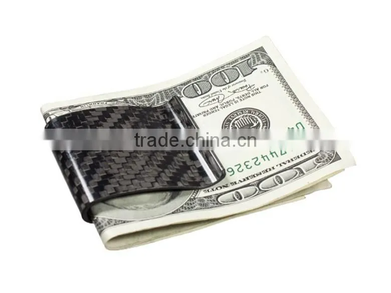 China wholesale carbon fiber money clip hinged money clips for men