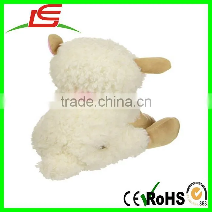 Hot sell little pink satin feet Baby Lamb Plush toy