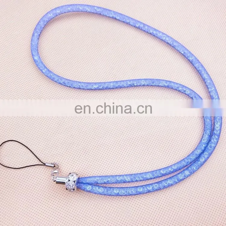 2016 most popular mobile phone case jewelry hanging rope , crystal mobile phone lanyard straps