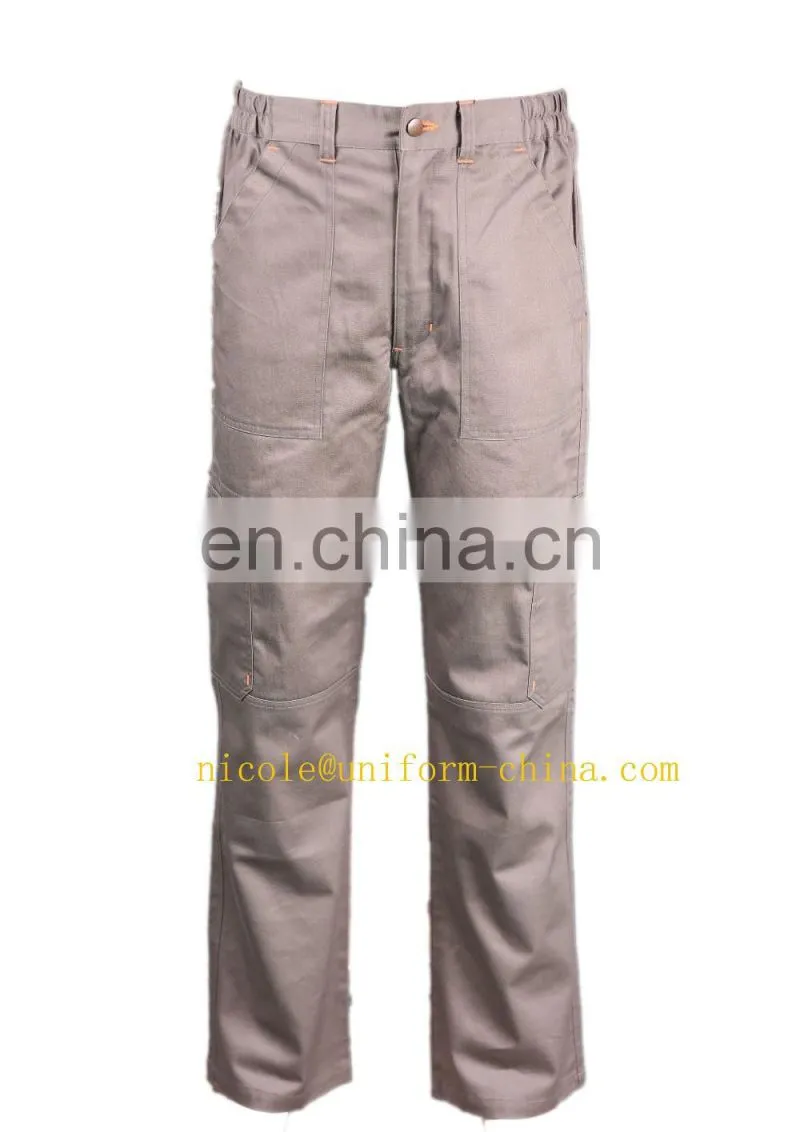 new desigh mens 100% cotton TUV certificates flame retardant and anti-static work cargo pants passed EN11611 En11612 En1149