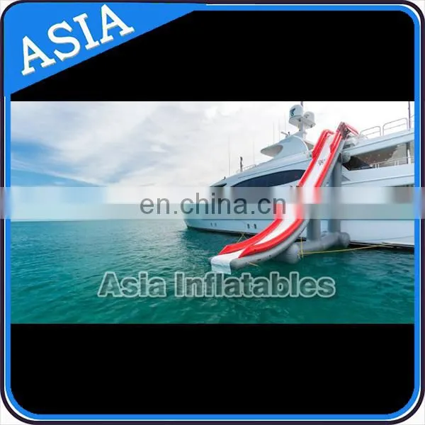 Mega Inflatable Water Slide in Sea/Inflatable Floating Slide /Yacht water Slide for sale