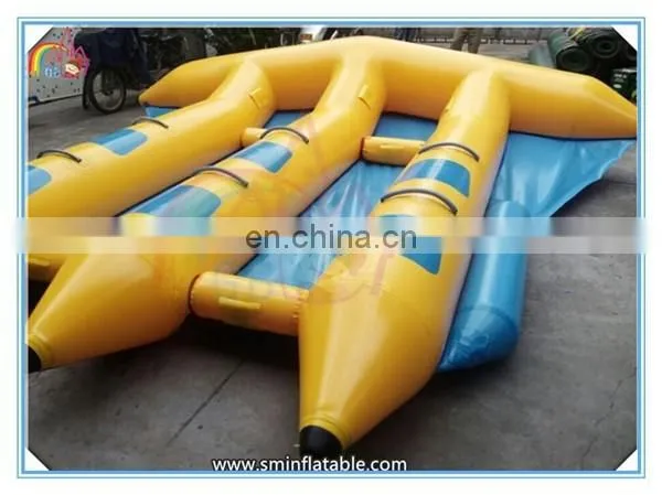 Promotion inflatable flyfish, inflatable banana boat water games, inflatable flying towable tube for sport